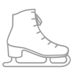 Silver Ice Skating Shoe Icon